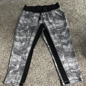 Gray and Black Patterned Joggers